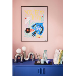 Lampe Pop u, céramique, chromé,  G9 - EXAGON