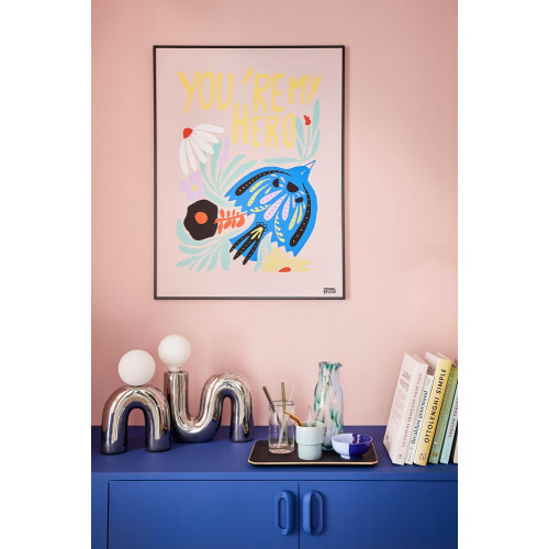 Lampe Pop u, céramique, chromé,  G9 - EXAGON