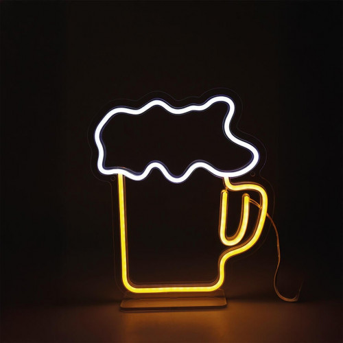 Lampe/applique neon led biere pvc usb + interrupteur seynave - SEYNAVE