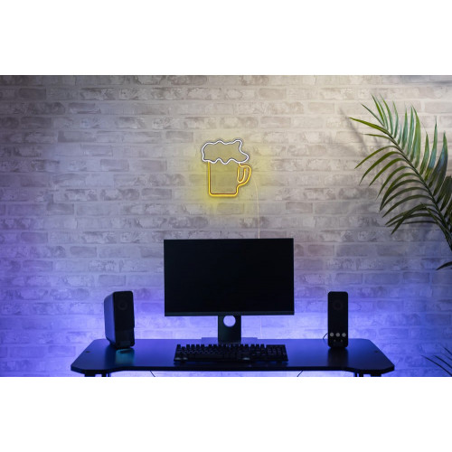 Lampe/applique neon led biere pvc usb + interrupteur seynave - SEYNAVE