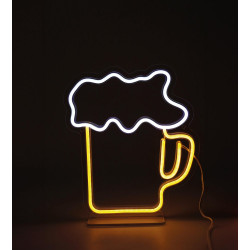 Lampe/applique neon led biere pvc usb + interrupteur seynave - SEYNAVE