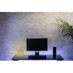 Néon LED, pvc blanc, Cornet de frites, SEYNAVE - SEYNAVE