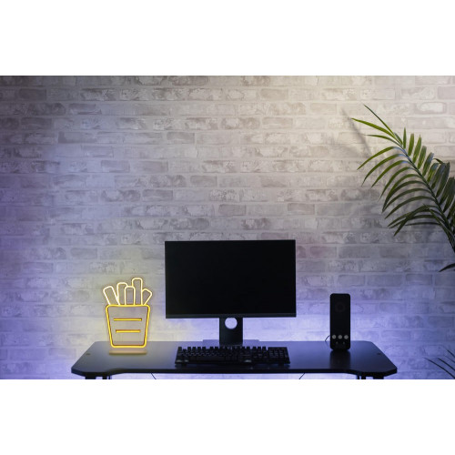 Néon LED, pvc blanc, Cornet de frites, SEYNAVE - SEYNAVE