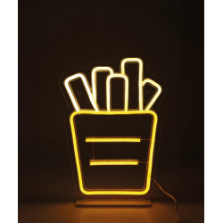 Néon LED, pvc blanc, Cornet de frites, SEYNAVE - SEYNAVE