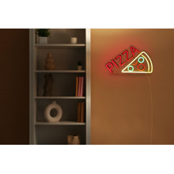 Lampe/applique neon led pizza pvc usb + interrupteur seynave - SEYNAVE