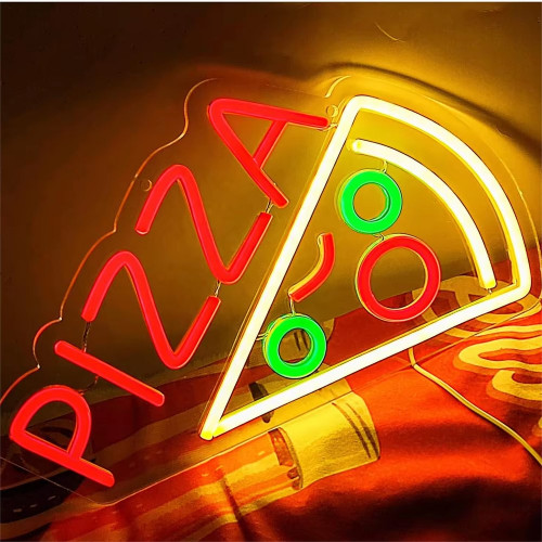 Lampe/applique neon led pizza pvc usb + interrupteur seynave - SEYNAVE