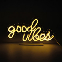 Lampe/applique  neon led good vibes pvc usb + interrupteur seynave de marque SEYNAVE, référence: B9978400
