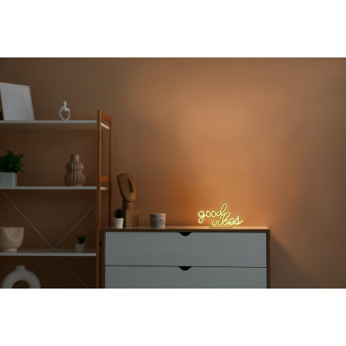 Lampe/applique  neon led good vibes pvc usb + interrupteur seynave - SEYNAVE