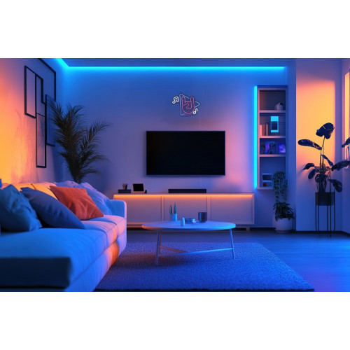 Lampe/applique neon led note de musique pvc usb + interrupteur seynave - SEYNAVE
