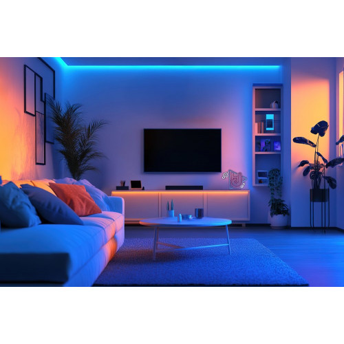 Lampe/applique neon led note de musique pvc usb + interrupteur seynave - SEYNAVE