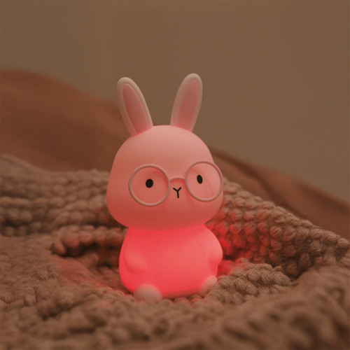 Lampe Bunny rechargeable, pvc, rose, H.16 cm LED - SEYNAVE