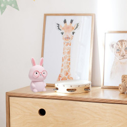 Lampe Bunny rechargeable, pvc, rose, H.16 cm LED - SEYNAVE