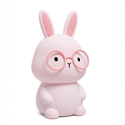 Lampe Bunny rechargeable, pvc, rose, H.16 cm LED - SEYNAVE
