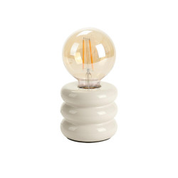 Lampe Boppo, céramique, beige, H.9 cm, E27 - SEYNAVE