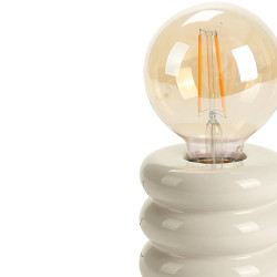 Lampe Boppo, céramique, beige, H.9 cm, E27 - SEYNAVE