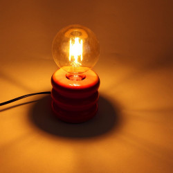 Lampe Boppo, céramique, orange, H.9 cm, E27 - SEYNAVE