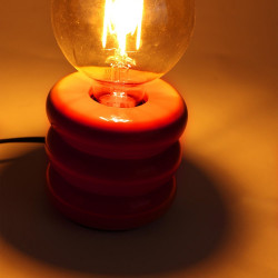 Lampe Boppo, céramique, orange, H.9 cm, E27 - SEYNAVE