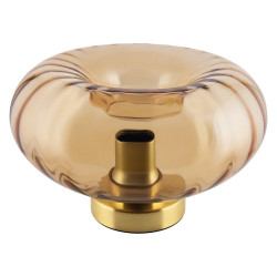Lampe Smoke glass, acier, transparent, H.16.5 cm, E27 - OSRAM