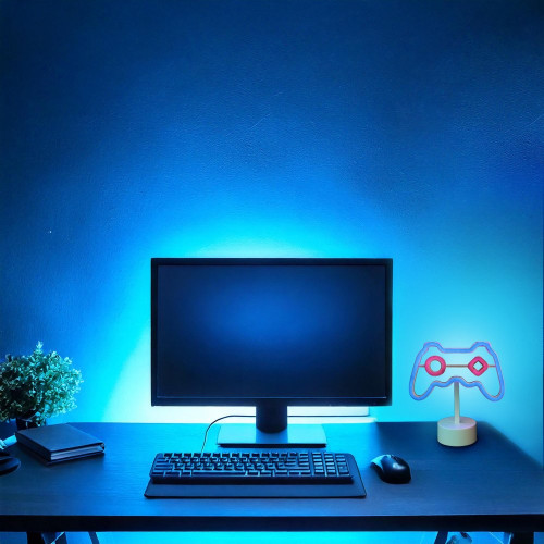 Néon manette, pvc, H.21.5cm, LED - SEYNAVE