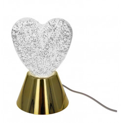 Lampe LED paillettes Dua, acier, blanc/doré, H.16.5cm de marque SEYNAVE, référence: B9979800