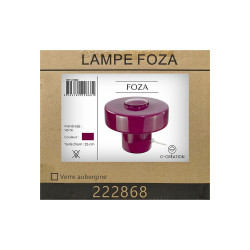 Lampe Foza, verre, violet, H.19 cm, E27 - C CREATION
