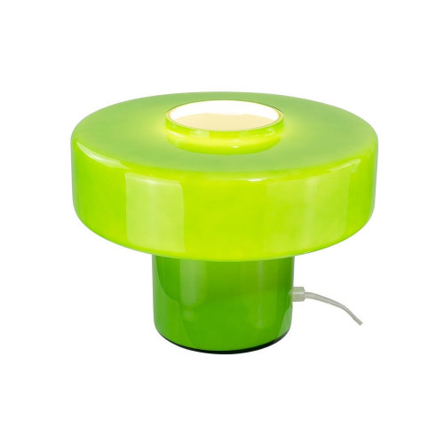 Lampe Foza, verre, vert, H.19 cm, E27 - C CREATION