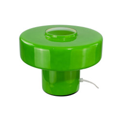 Lampe Foza, verre, vert, H.19 cm, E27 - C CREATION
