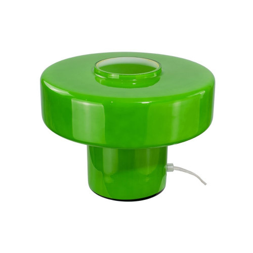 Lampe Foza, verre, vert, H.19 cm, E27 - C CREATION