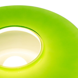 Lampe Foza, verre, vert, H.19 cm, E27 - C CREATION