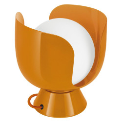 Lampe Corolle, acier, orange, H.20 cm, E14 de marque OSRAM, référence: B9980400