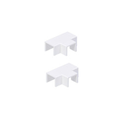 Te de derivation pour Goulotte 10 x 10 mm blanc lot de 2 tehalit de marque TEHALIT, référence: B9984100