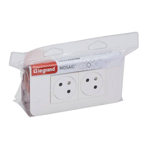 PRISE 2P+T PRECABLE+BOITE ENCASTREMENT BLANC - LEGRAND