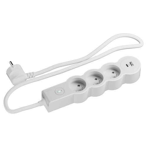 Multiprise 3 prises avec interrupteur et 1 USB-A + 1 USB-C, 1.5 m blanc LEGRAND - LEGRAND
