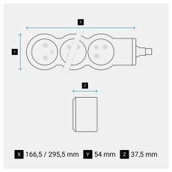 Multiprise 3 prises avec interrupteur et 1 USB-A + 1 USB-C, 1.5 m blanc LEGRAND - LEGRAND