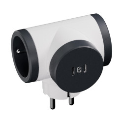 Biplite avec 2 USB-C, noir LEGRAND de marque LEGRAND, référence: B9984900