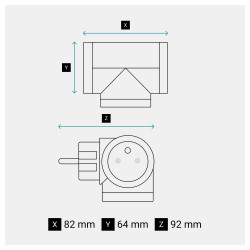 Biplite avec 2 USB-C, noir LEGRAND - LEGRAND