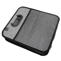 Bac textile pliable 2 compartiments BOX & BEYOND gris, l.40 x P.27.5 x H.28 cm - BOX & BEYOND