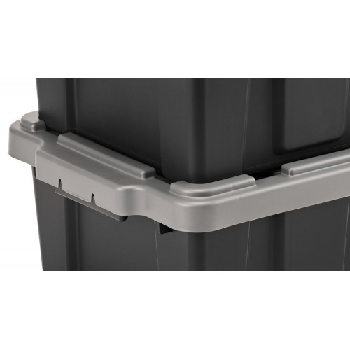 Caisse utilitaire recyclée IRIS OHYAMA noir, 21L, H.25 x l.29 x P.44.5 cm - IRIS