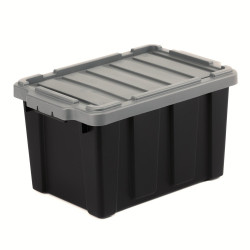Caisse utilitaire recyclée IRIS OHYAMA noir, 21L, H.25 x l.29 x P.44.5 cm - IRIS