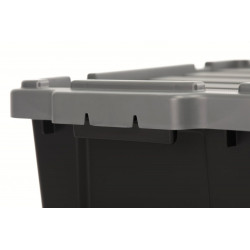 Caisse utilitaire recyclée IRIS OHYAMA noir, 21L, H.25 x l.29 x P.44.5 cm - IRIS