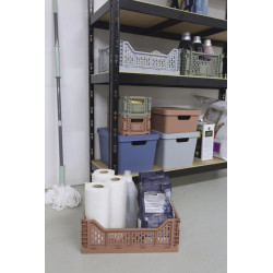 Boîte déco bleu, 17L H.21.8 x l.27.7 x P.37 cm - BOX & BEYOND