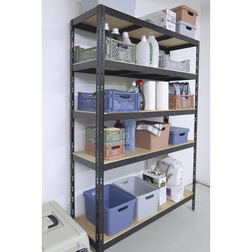 Boîte déco bleu, 17L H.21.8 x l.27.7 x P.37 cm - BOX & BEYOND