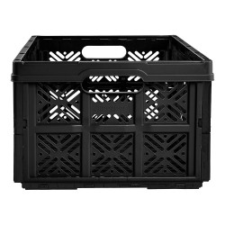 Casier pliant éco BOX & BEYOND noir, 32L, l.35 x P.48 x H.23 cm - BOX & BEYOND