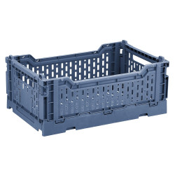 Cagette déco BOX & BEYOND bleu, 15L, l.30 x P.40 x H.14.5 cm de marque BOX & BEYOND, référence: B9986600