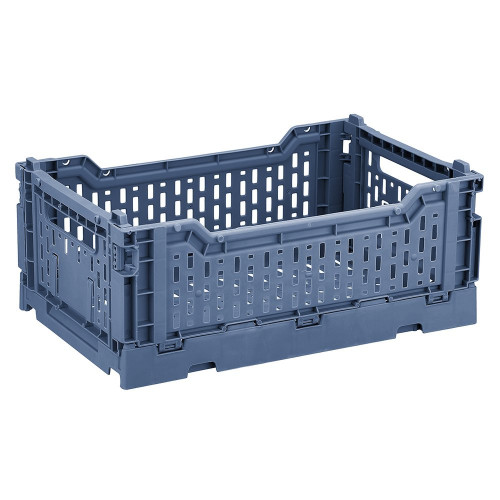 Cagette déco BOX & BEYOND bleu, 15L, l.30 x P.40 x H.14.5 cm - BOX & BEYOND