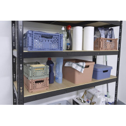 Cagette déco BOX & BEYOND bleu, 15L, l.30 x P.40 x H.14.5 cm - BOX & BEYOND