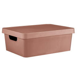 Boîte déco terracotta, 11L, x H.13.5 x l.27.7 x P.37 cm de marque BOX & BEYOND, référence: B9987300