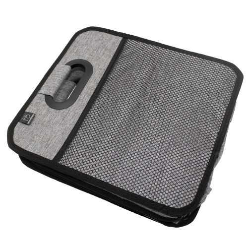 Bac textile pliable 3 compartiments BOX & BEYOND gris, l.50 x P.27.5 x H.28 cm - BOX & BEYOND