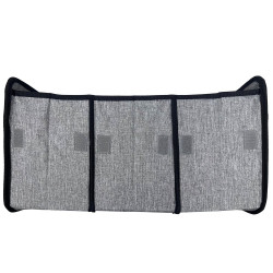 Bac textile pliable 3 compartiments BOX & BEYOND gris, l.50 x P.27.5 x H.28 cm - BOX & BEYOND