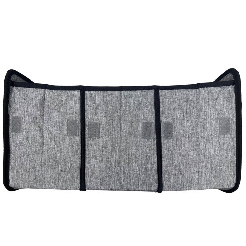 Bac textile pliable 3 compartiments BOX & BEYOND gris, l.50 x P.27.5 x H.28 cm - BOX & BEYOND